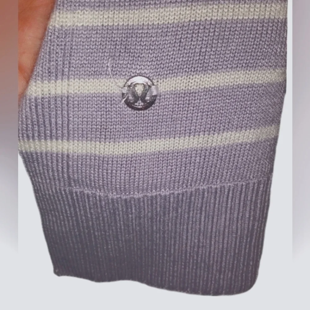 Lululemon Lavender and White Striped Knit Poncho - Picture 8 of 10